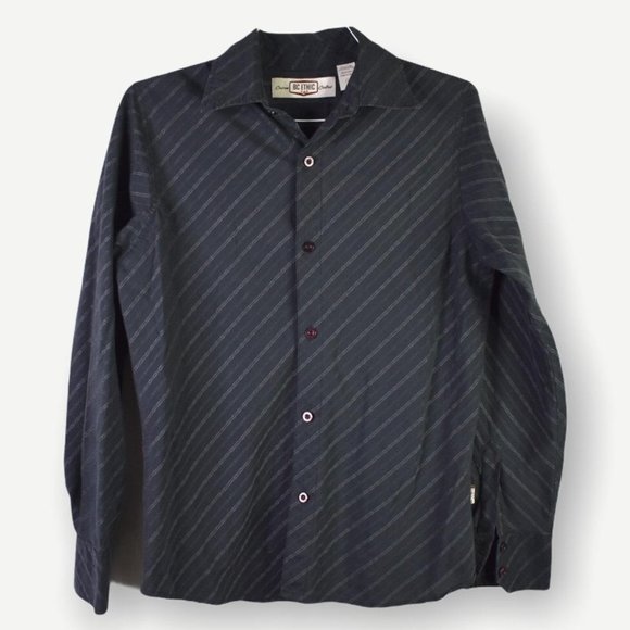 90'S BC ETHIC Check Pattern Short Sleeve Open Collar Poly x Rayon Shirt Box Shirt Made in USA Men's L Size Vintage polyester black type Vintage Second Hand